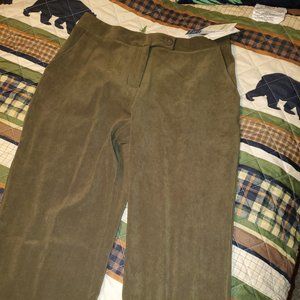 Coldwater Creek Cypress Moleskin Pant 10P in Loden, bootcut, natural waist NWT